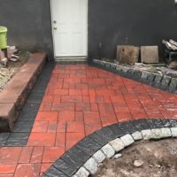 brick pavers in process
