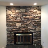 fireplace design out of stone