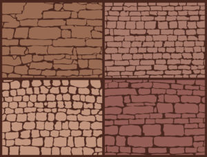 Stone masonry set. Stone Wall Composition Set.